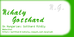 mihaly gotthard business card